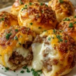 Garlic Parmesan Cheeseburger Bombs – Juicy, Cheesy & Explosively Delicious!