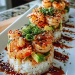 Spicy Shrimp Sushi Stacks – Fresh, Fiery & Layered with Flavor!