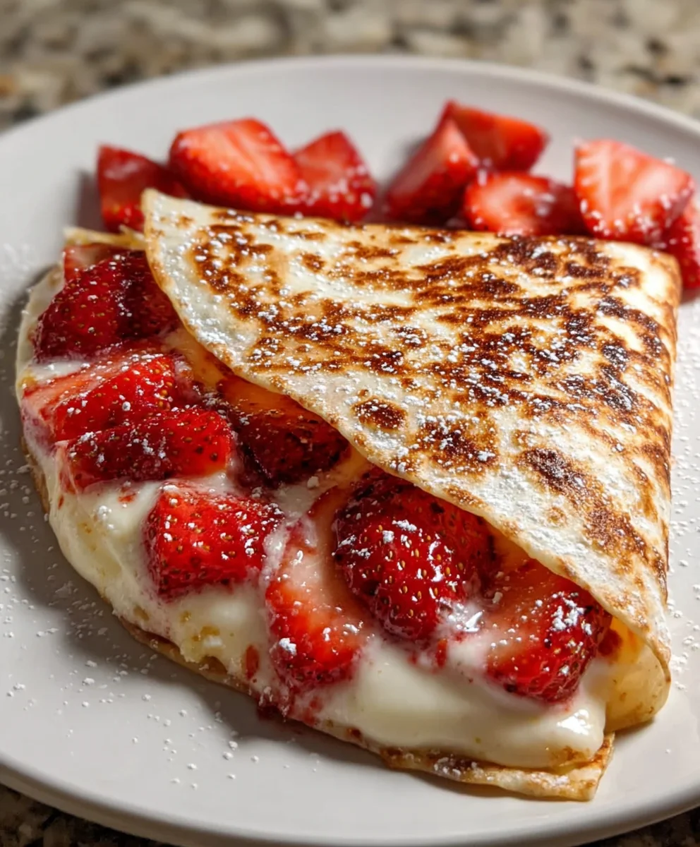 Strawberry Cheesecake Quesadilla Dessert – Crispy, Creamy & Sweetly Irresistible!