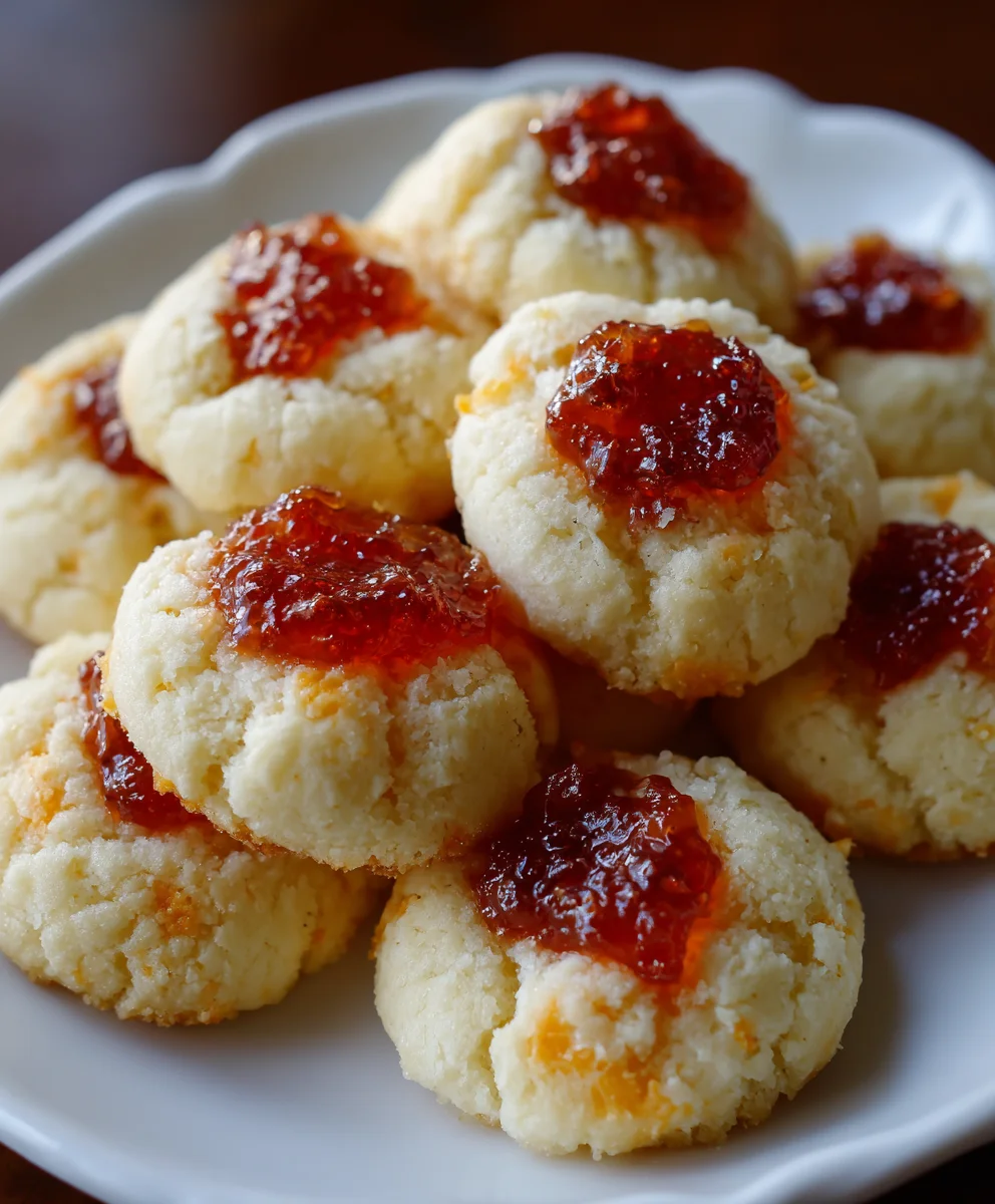 Cheesy Thumbprint Appetizers with Hot Pepper Jelly – Buttery, Savory & Sweet-Heat Perfection!