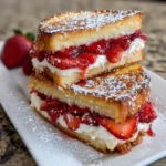 Fried Strawberry Cheesecake Sandwiches – Crispy, Creamy & Irresistibly Decadent!