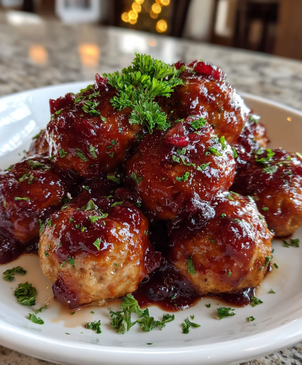 Cherry-Coded Cranberry BBQ Meatballs – Sweet, Tangy & Crowd-Pleasing Holiday Bites!