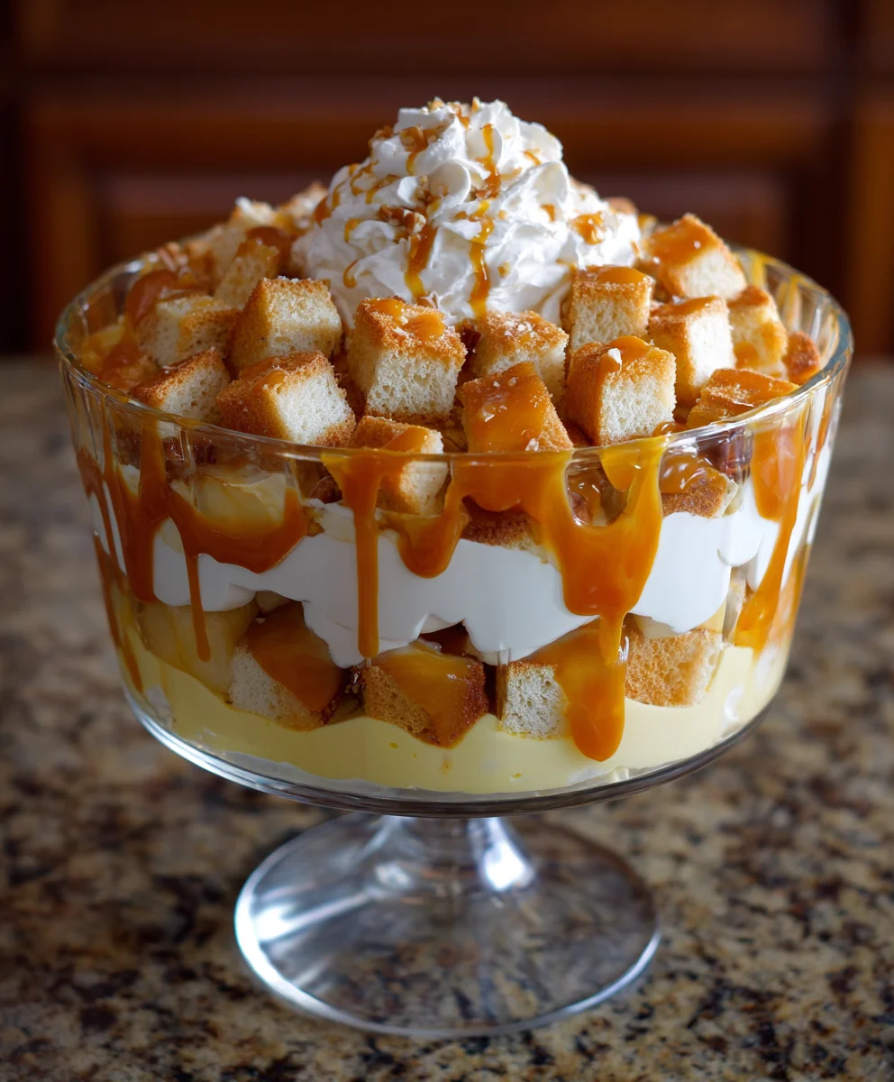 Caramel Apple Trifle Layers – Cozy, Creamy & Packed with Warm Fall Flavor!