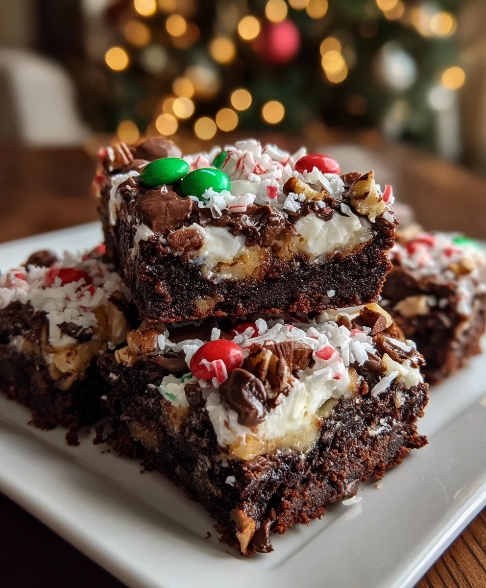 Christmas Magic Layer Brownie Bars – Decadent, Festive & Pure Holiday Indulgence!