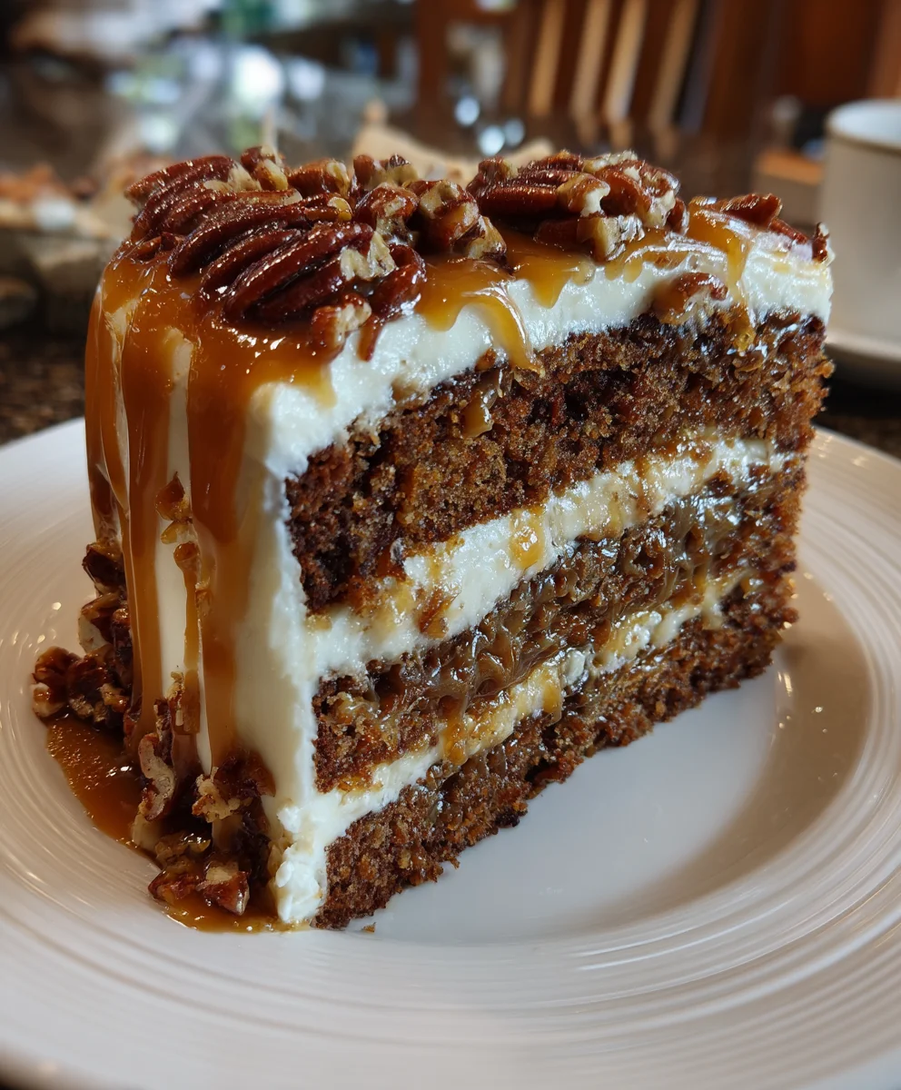 Southern Pecan Caramel Cake – Sweet, Nutty & Down-Home Delicious!