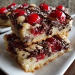 Chocolate Chip Maraschino Cherry Shortbread Bars – Buttery, Sweet & Irresistibly Festive!
