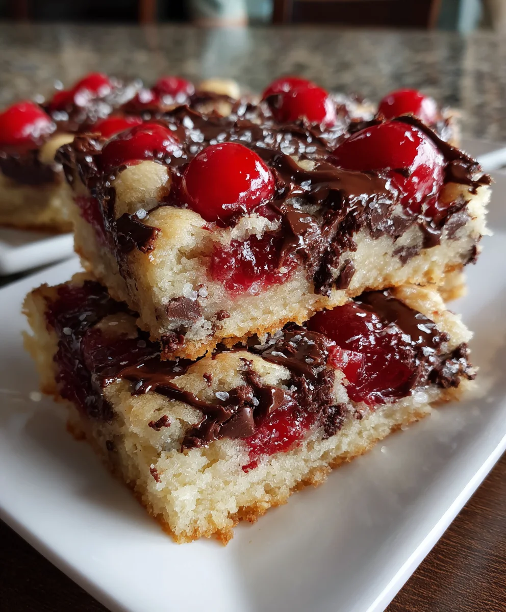 Chocolate Chip Maraschino Cherry Shortbread Bars – Buttery, Sweet & Irresistibly Festive!