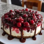 Cranberry Fudge Swirl Cheesecake – Creamy, Decadent & Festively Flavorful!