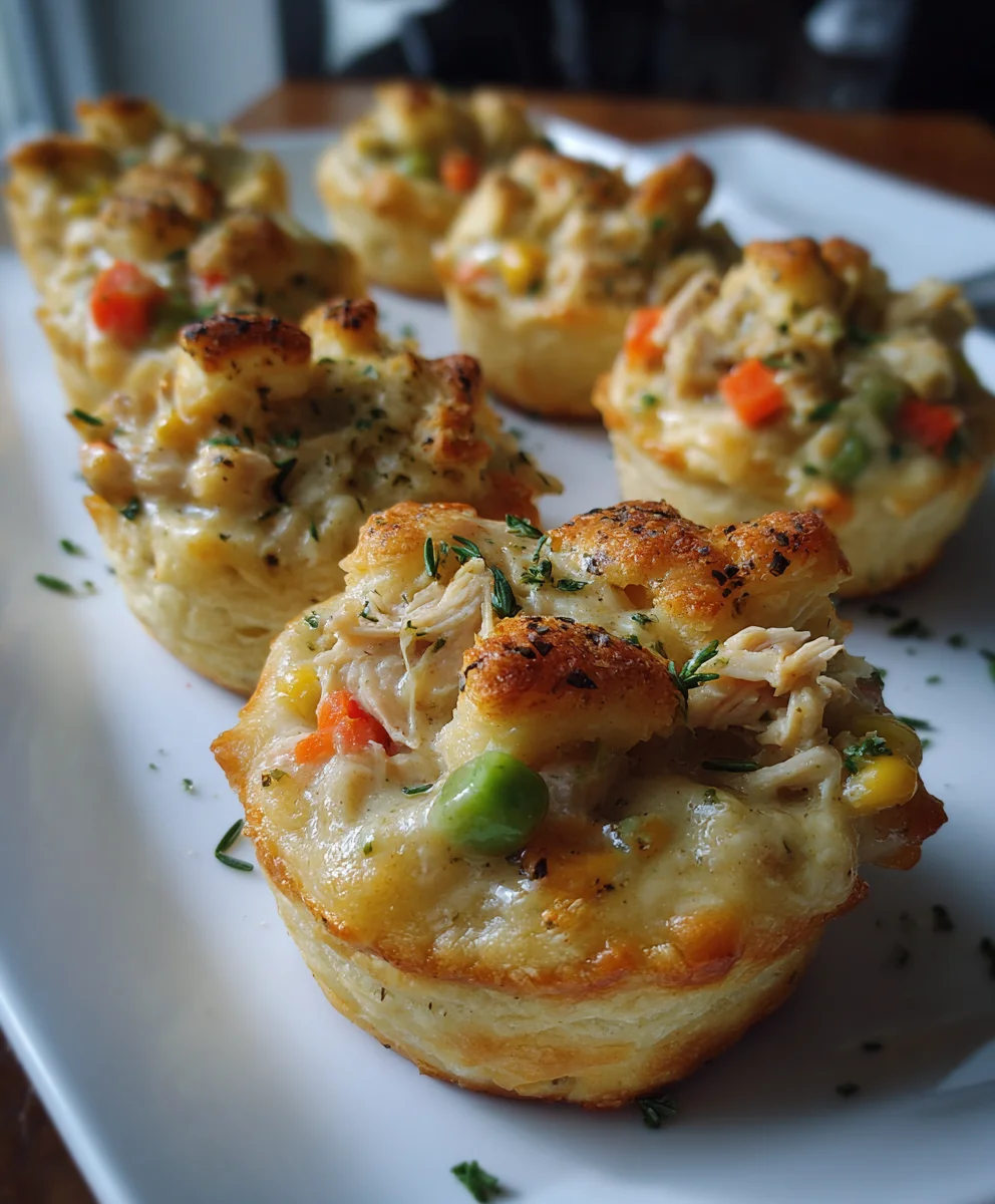 Muffin Tin Chicken Pot Pie – Cozy, Creamy & Adorably Bite-Sized!