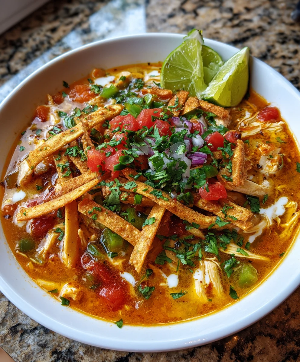 Easy Chicken Tortilla Soup – Cozy, Flavor-Packed & Ready in No Time!