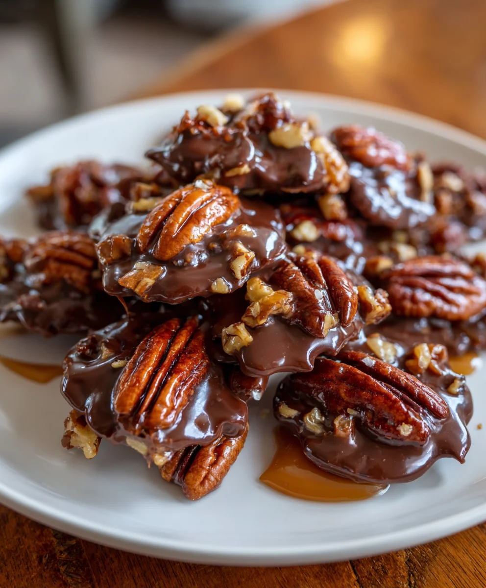 Chocolate Pecan Turtle Clusters – Gooey, Crunchy & Irresistibly Decadent!