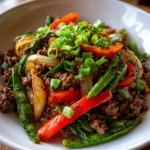 Ground Beef Stir-Fry with Peppers – Savory, Colorful & Weeknight-Ready Deliciousness!