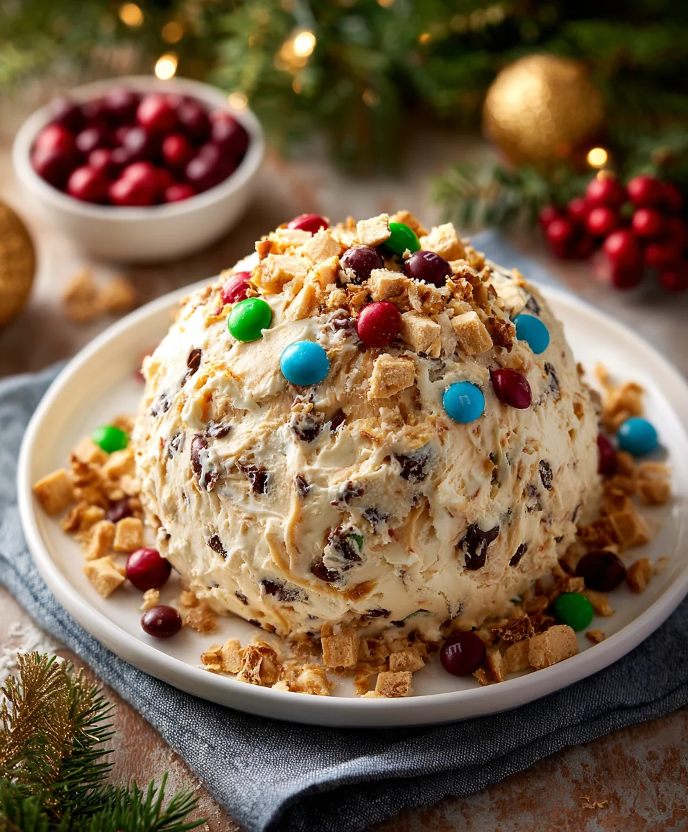 Christmas Cookie Dough Cheeseball – Festive, Fun & Irresistibly Sweet!