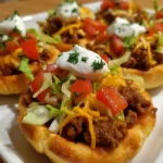 Cheesy Taco Cups Snack Bake – Crispy, Cheesy & Loaded with Fiery Fiesta Flavor!