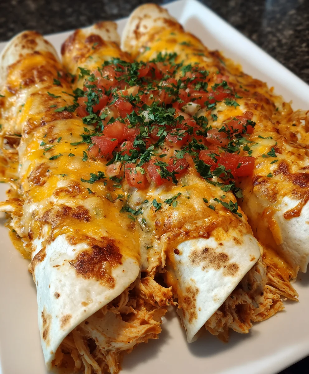 Queso Chicken Enchiladas Bake – Creamy, Cheesy & Packed with Tex-Mex Flavor!