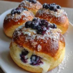 Blueberry Cheesecake Brioche Buns – Soft, Creamy & Bursting with Berry Bliss!