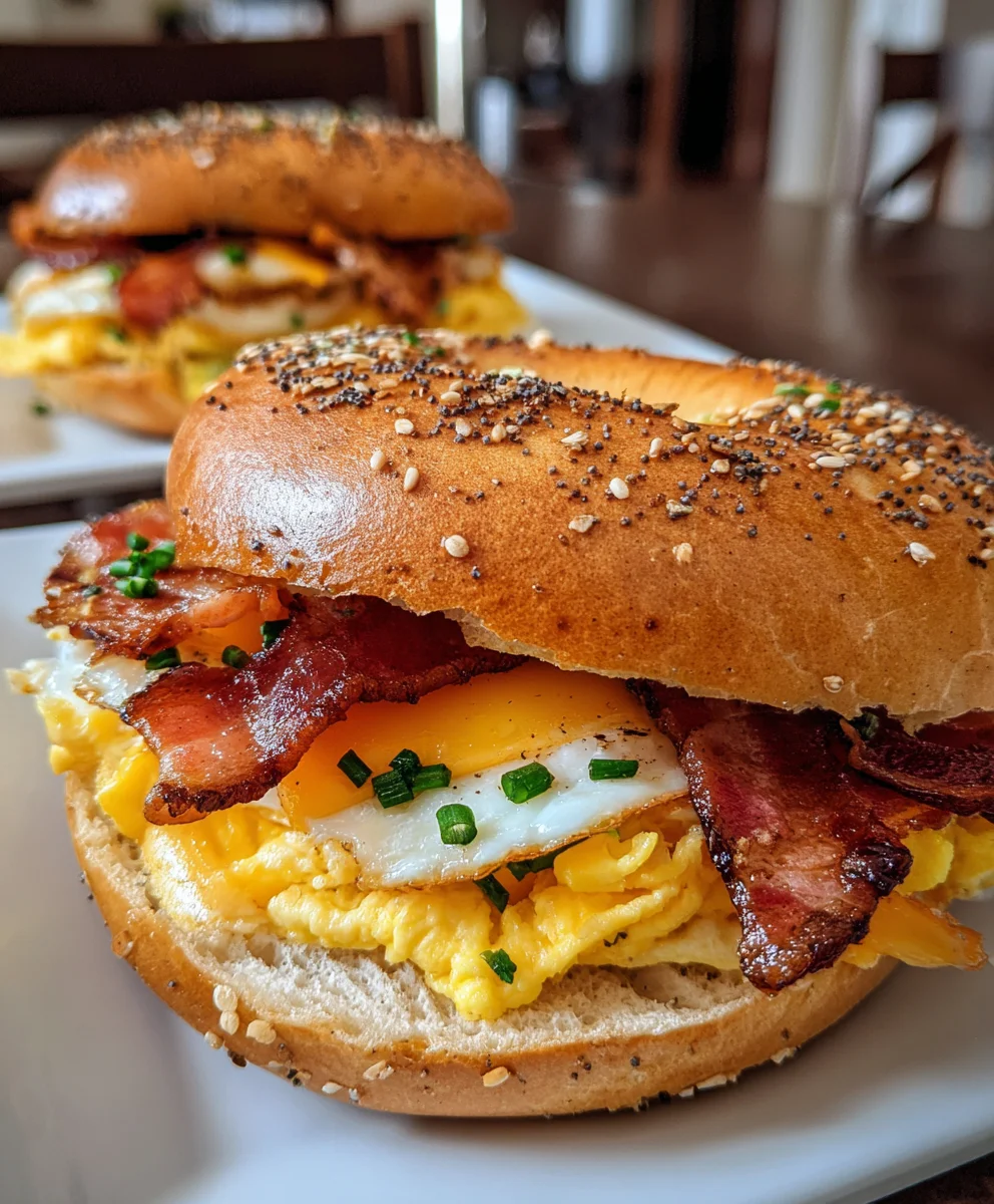 Breakfast Bagel Sandwich – Hearty, Cheesy & Perfect to Start Your Day!
