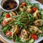 Crispy Dumpling Salad with Soy Dressing – Crunchy, Savory & Totally Addictive!
