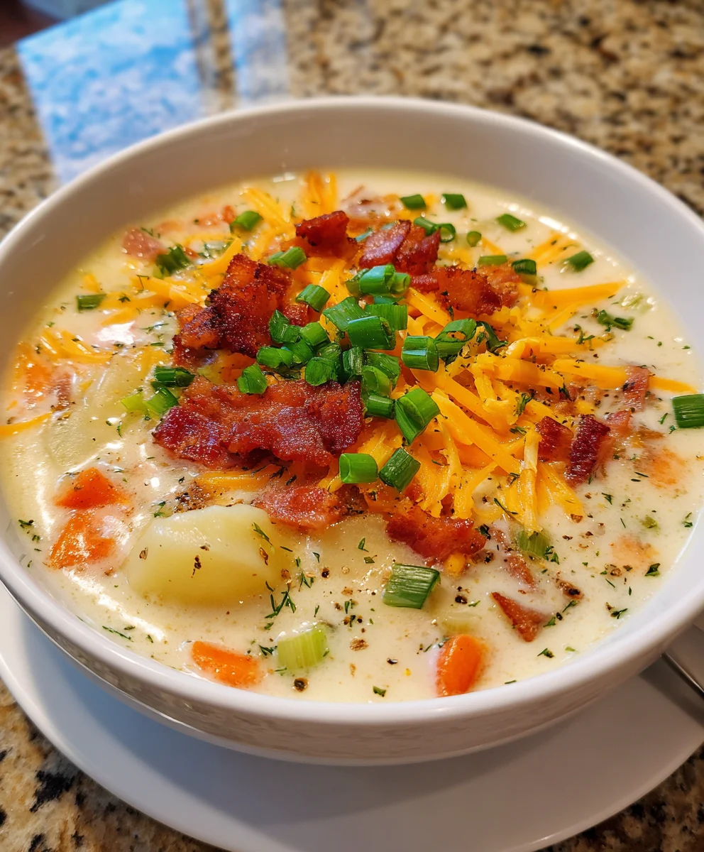 Creamy Bacon Potato Soup – Cozy, Hearty & Loaded with Comfort!