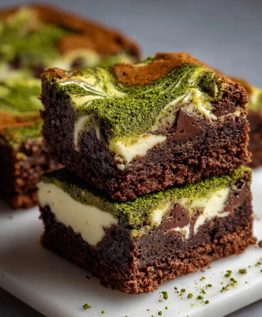 Matcha Cheesecake Swirl Brownies – Rich, Velvety & Beautifully Green!