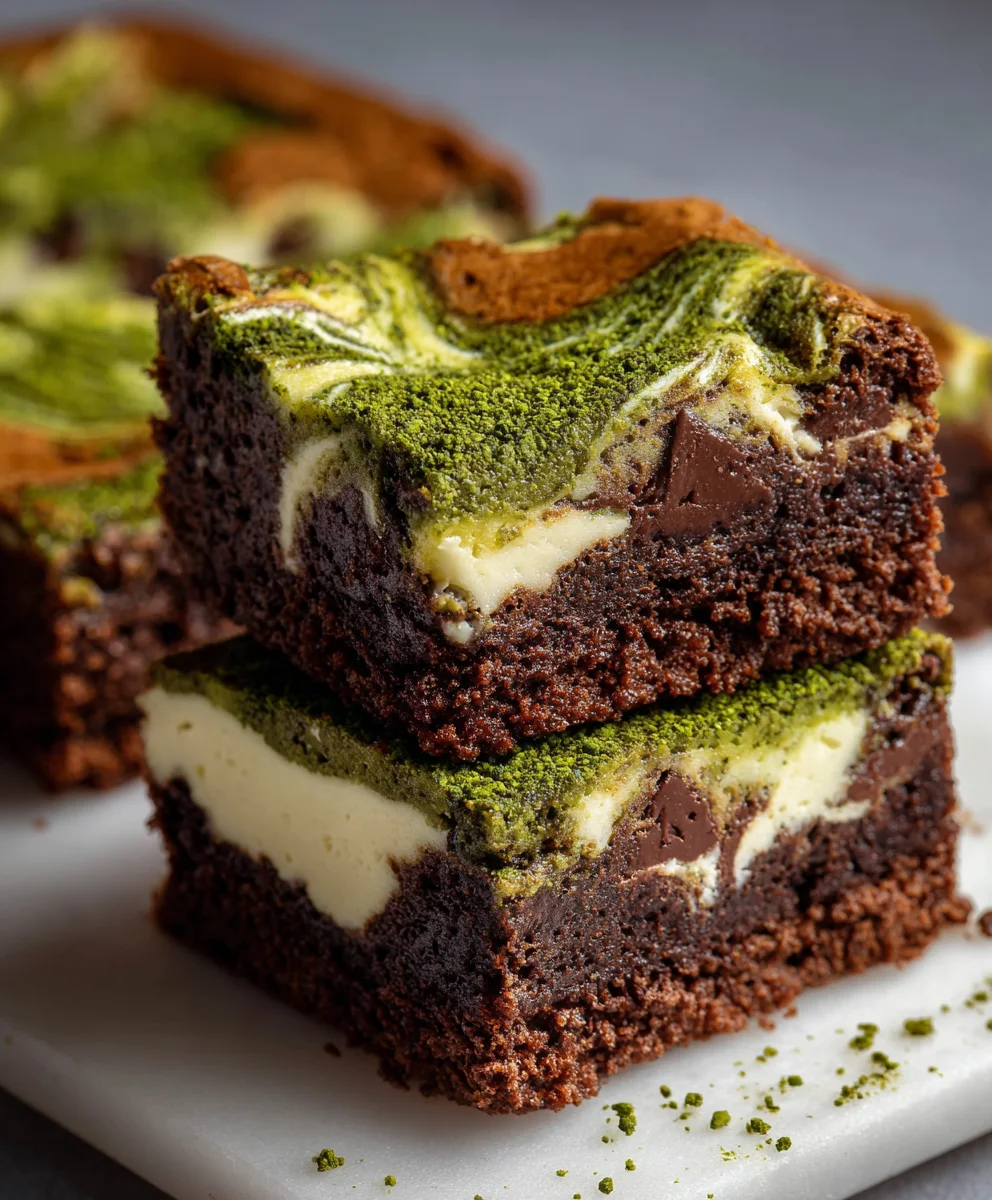 Matcha Cheesecake Swirl Brownies – Rich, Velvety & Beautifully Green!