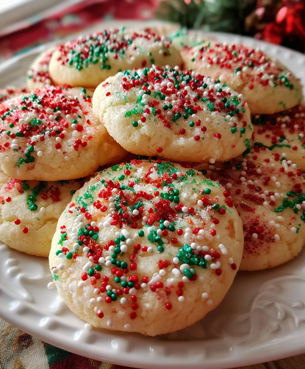 Christmas Sprinkle Sugar Cookies – Soft, Buttery & Bursting with Holiday Cheer!
