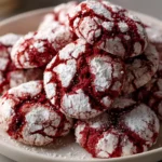 Red Velvet Crinkle Cookies – Soft, Fudgy & Dusted with Snowy Sweetness!