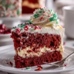 Christmas Red Velvet Poke Cake – Moist, Creamy & Holiday-Ready Showstopper!