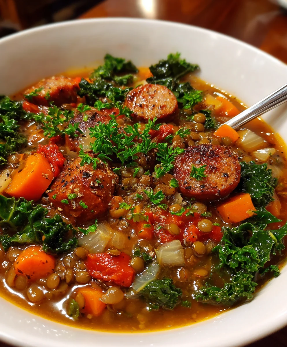 Sausage and Lentil Soup – Hearty, Cozy & Packed with Comfort!