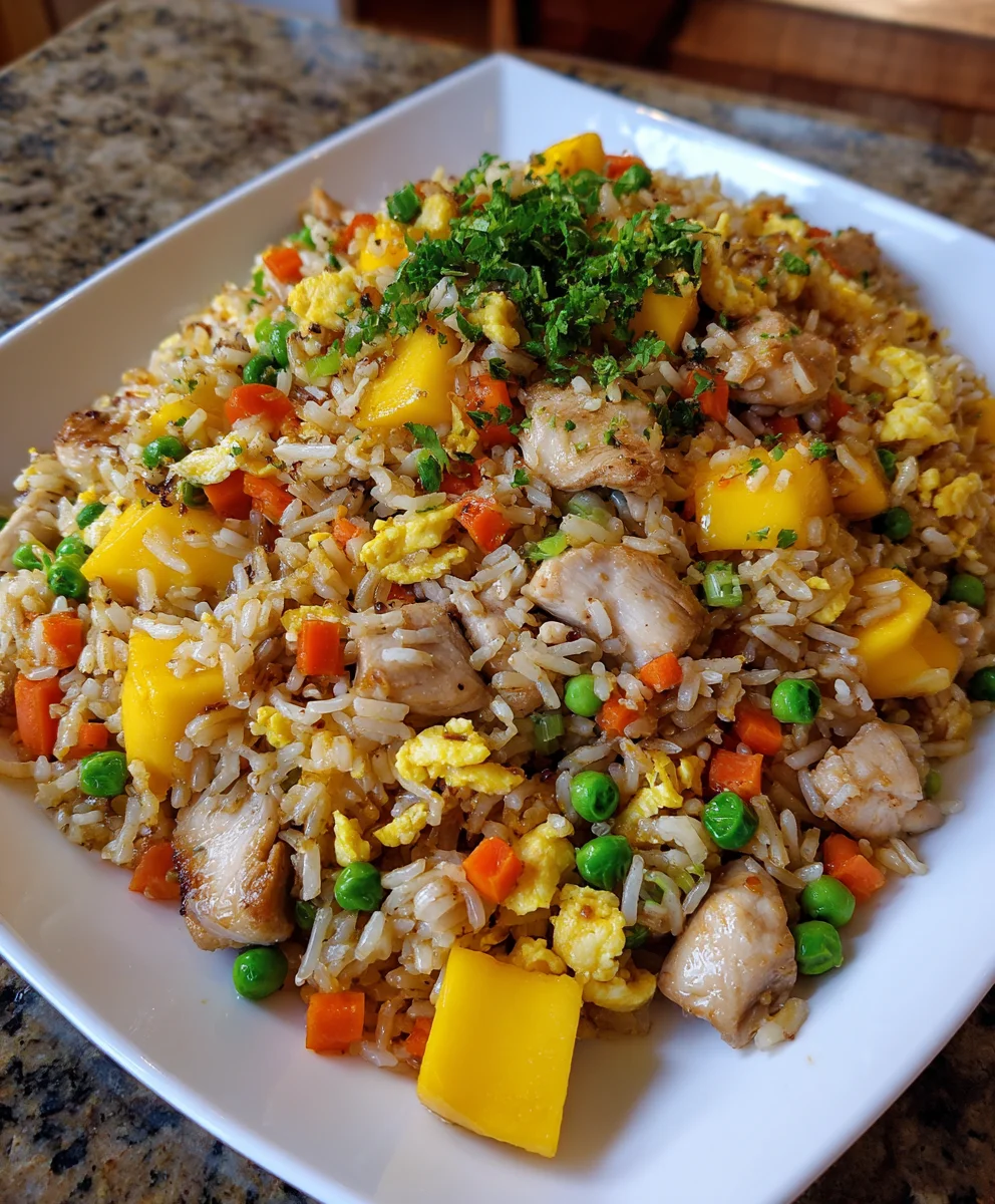 Mango Chicken Fried Rice – Sweet, Savory & Bursting with Tropical Flavor!