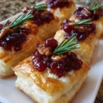 Baked Cranberry Brie Bites – Buttery, Gooey & Holiday-Party Perfect!