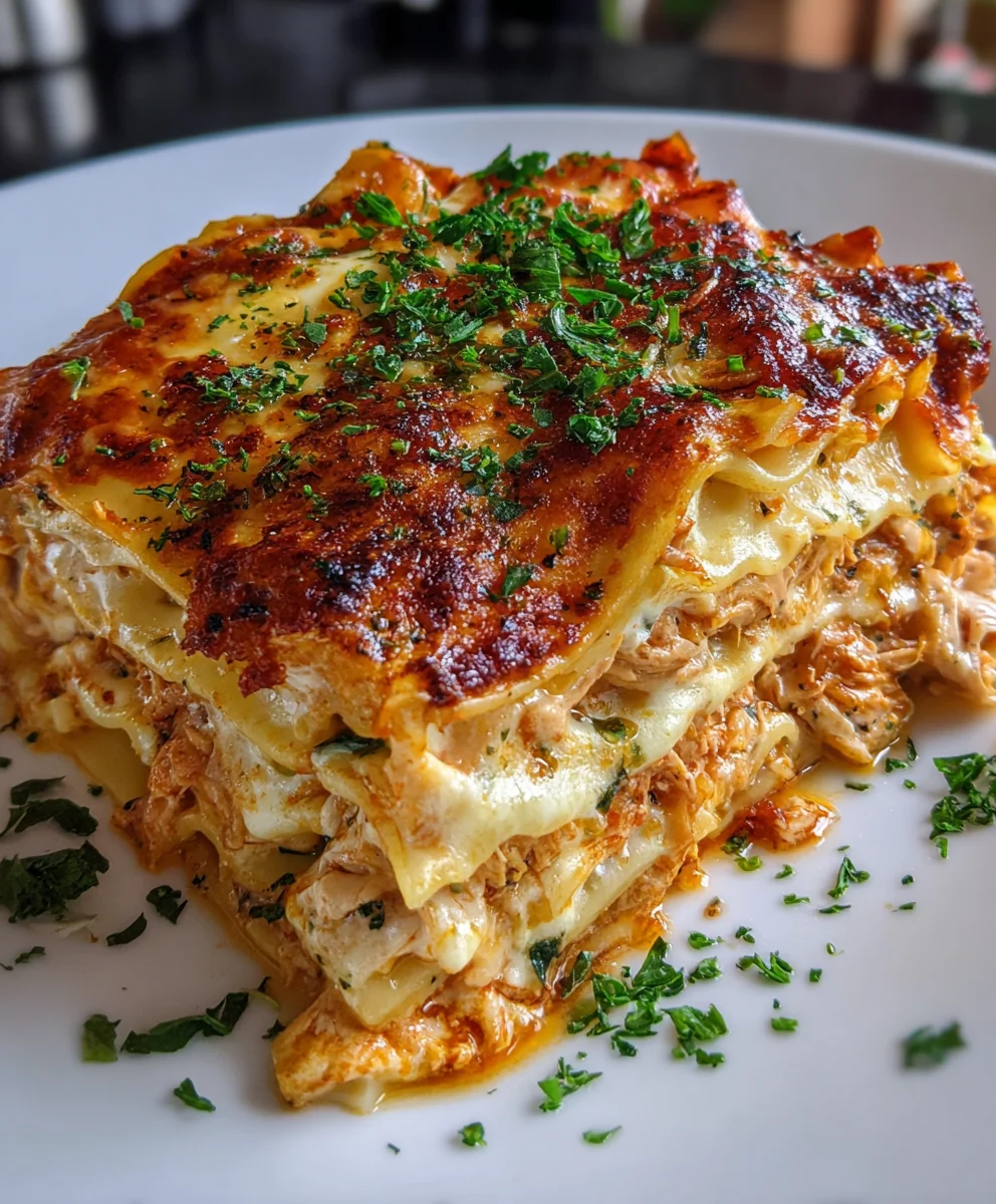 Chicken Lasagna Bake – Creamy, Cheesy & Comfort Food Perfection!