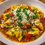 Vegetarian Lasagna Soup Bowl – Cozy, Cheesy & Comfort in Every Spoonful!