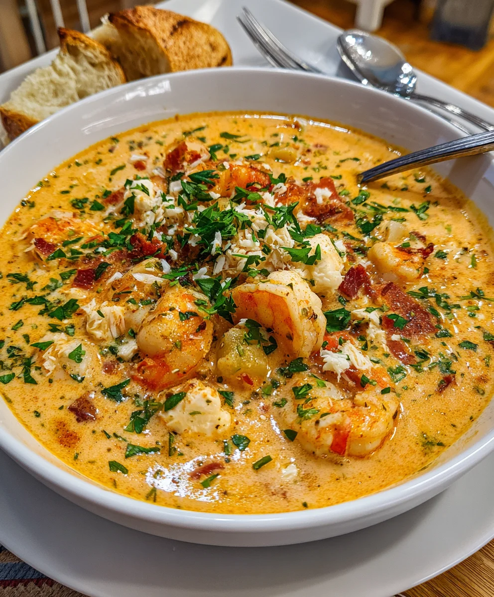 Creamy Crab and Shrimp Seafood Bisque – Rich, Velvety & Luxuriously Coastal!
