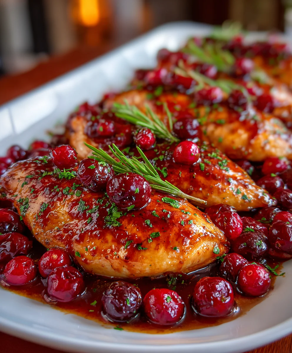 Cranberry Orange Glazed Chicken – Sweet, Tangy & Holiday-Perfect!