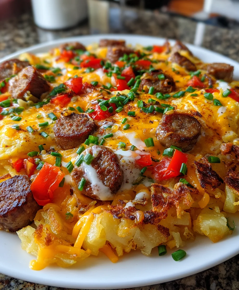 Sausage Hashbrown Breakfast Dish – Hearty, Cheesy & Morning Comfort at Its Best!