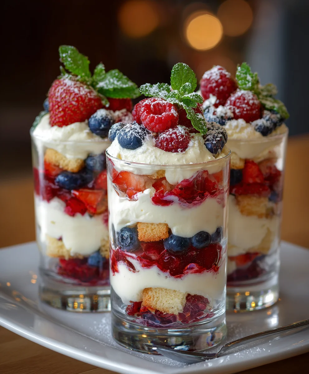 Creamy Christmas Trifle Parfait Shots – Festive, Creamy & Perfectly Layered!