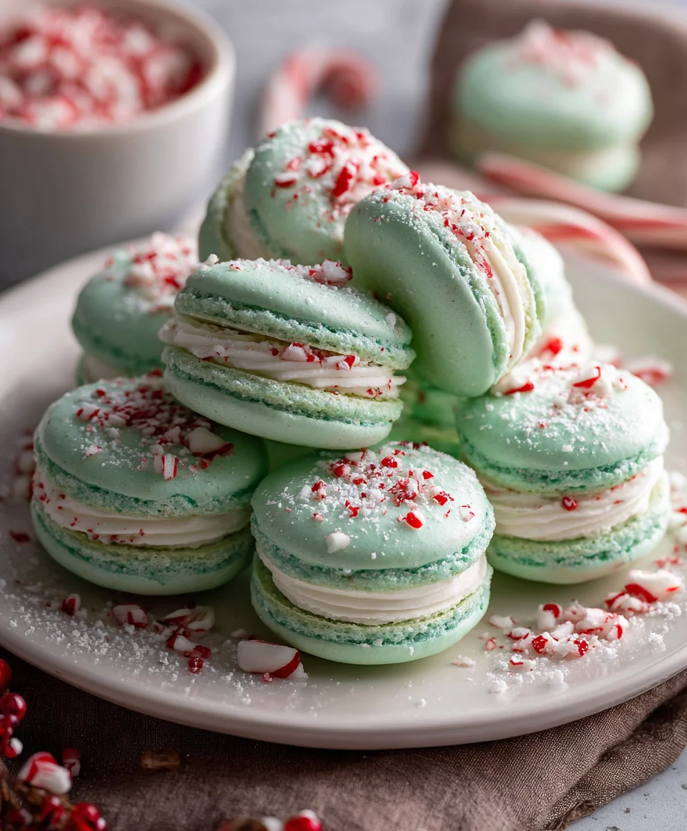 Peppermint Macarons – Delicate, Festive & Filled with Holiday Magic!
