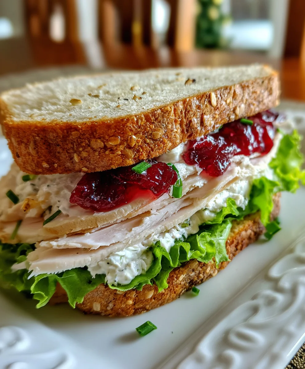 Leftover Turkey Cranberry Sandwich – Savory, Sweet & Holiday Comfort in Every Bite!