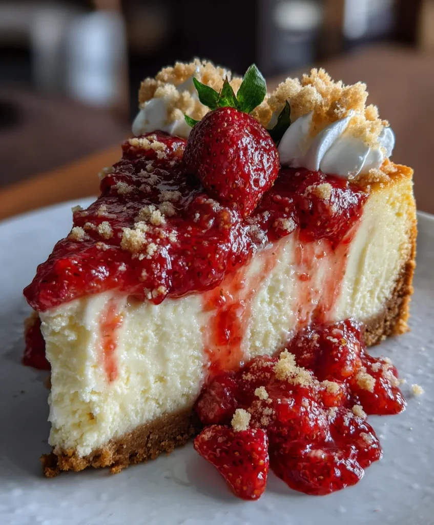 Strawberry Shortcake Cheesecake – Creamy, Fluffy & Bursting with Sweet Berry Bliss!