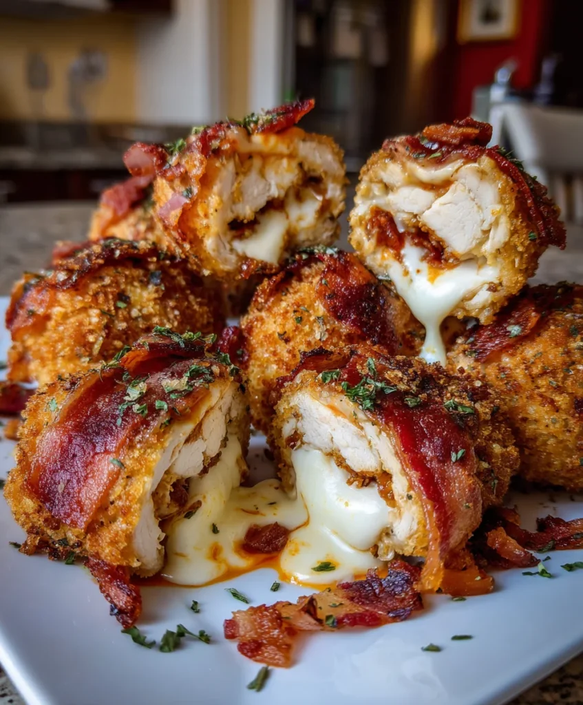 Buffalo Chicken Bacon Mozzarella Bombs – Spicy, Cheesy & Totally Irresistible!