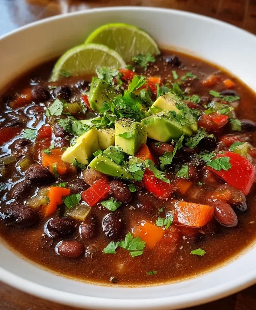 Slow Cooker Black Bean Soup – Hearty, Cozy & Packed with Flavor!