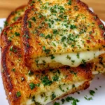 Garlic Bread Grilled Cheese – Crispy, Buttery & Ultra-Cheesy!