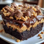 Chocolate Peanut Butter Poke Cake – Rich, Gooey & Loaded with Chocolatey Bliss!