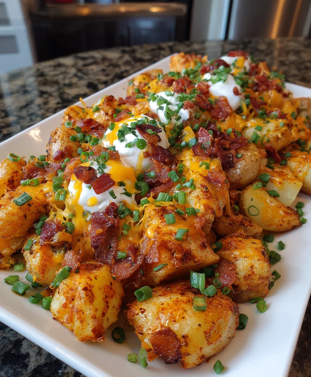 Cajun Chicken Loaded Potato Bake – Spicy, Cheesy & Comfort-Food Heaven!