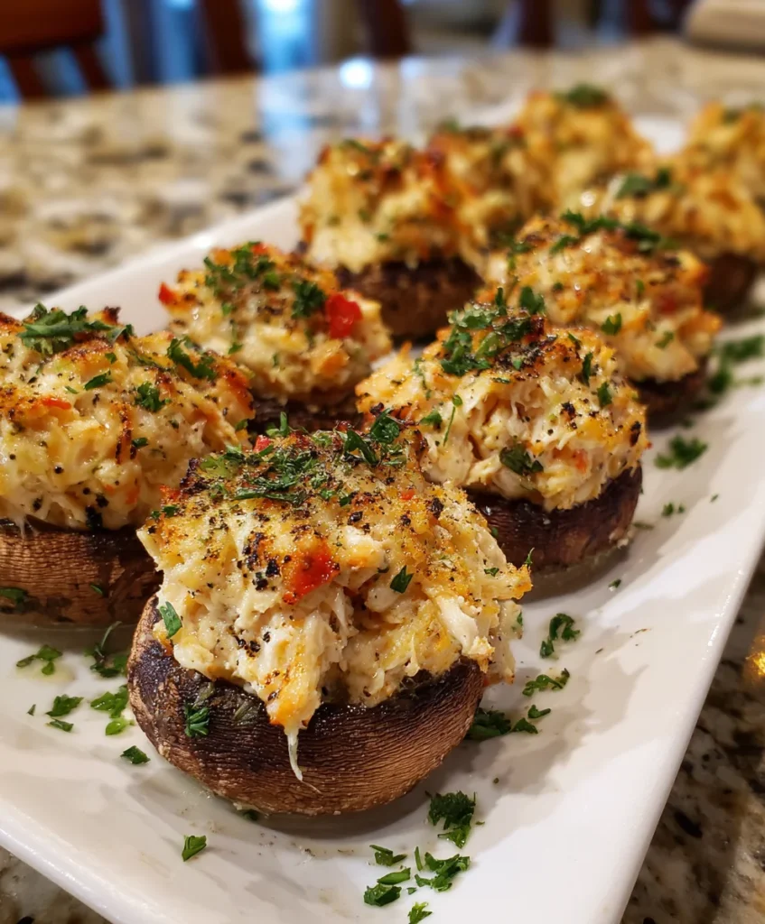 Ruth’s Chris Crab-Stuffed Mushrooms – Rich, Elegant & Steakhouse-Style Perfection!