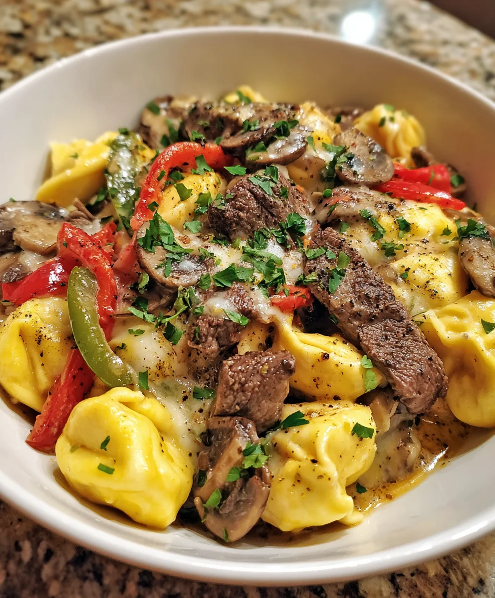 Crock Pot Cheesesteak Tortellini – Creamy, Hearty & Comfort-Food Gold!