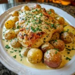 Crockpot Garlic Parmesan Chicken and Potatoes – Creamy, Savory & Comfort-Food Easy!