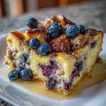 Blueberry Sausage Pancake Casserole – Sweet, Savory & Breakfast-Perfect!