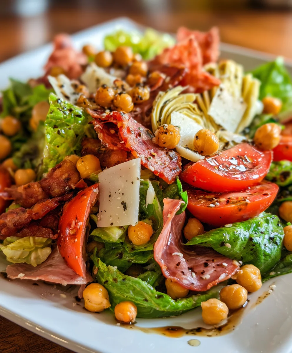 Antipasto Salad Italian Greens – Fresh, Zesty & Loaded with Italian Flavor!
